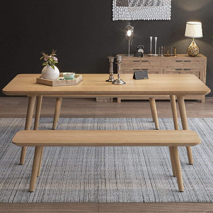 Modern Rectangle Pine Solid Wood Table 4 Legs Home Kitchen Dinner Furniture
