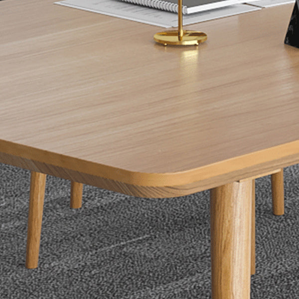 Modern Rectangle Pine Solid Wood Table 4 Legs Home Kitchen Dinner Furniture