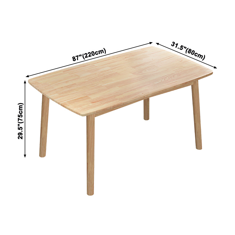 Modern Rectangle Pine Solid Wood Table 4 Legs Home Kitchen Dinner Furniture