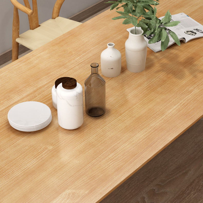 Comedor sencilla mesa de comedor rectangular de madera maciza con base de 4 patas