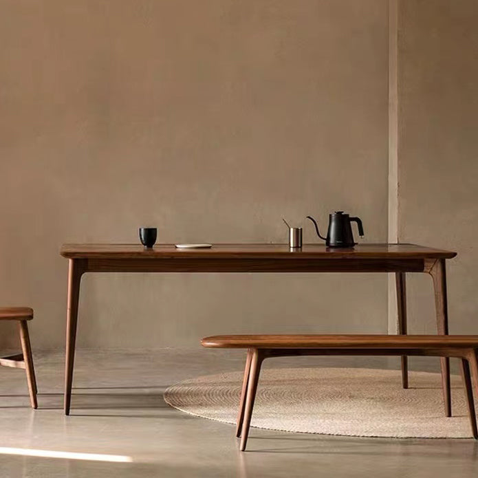 Pine Solid Wood Table Contemporary Rectangle Dining Table for Kitchen Home