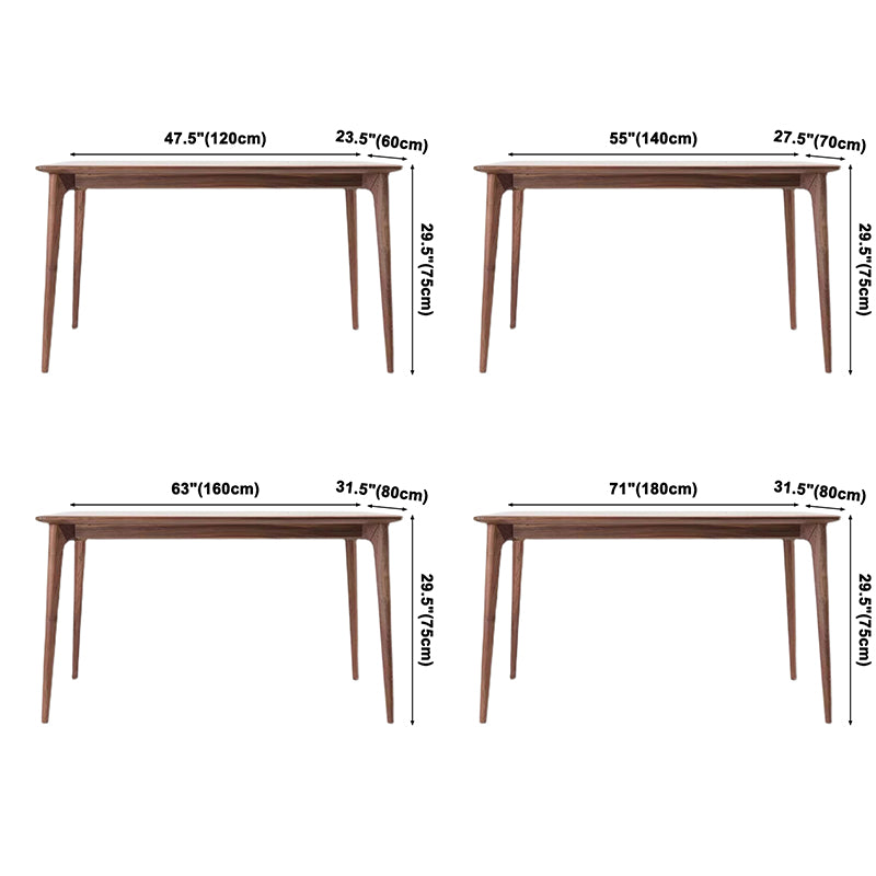 Pine Solid Wood Table Contemporary Rectangle Dining Table for Kitchen Home