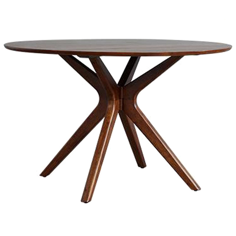Mesa de comedor redonda contemporánea mesa de pedestal de madera maciza para mesa de cocina del comedor