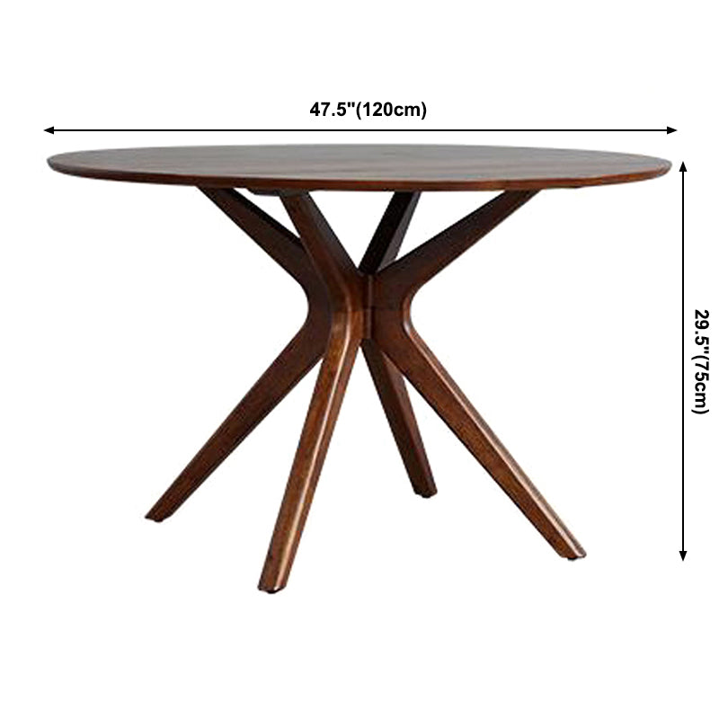Mesa de comedor redonda contemporánea mesa de pedestal de madera maciza para mesa de cocina del comedor