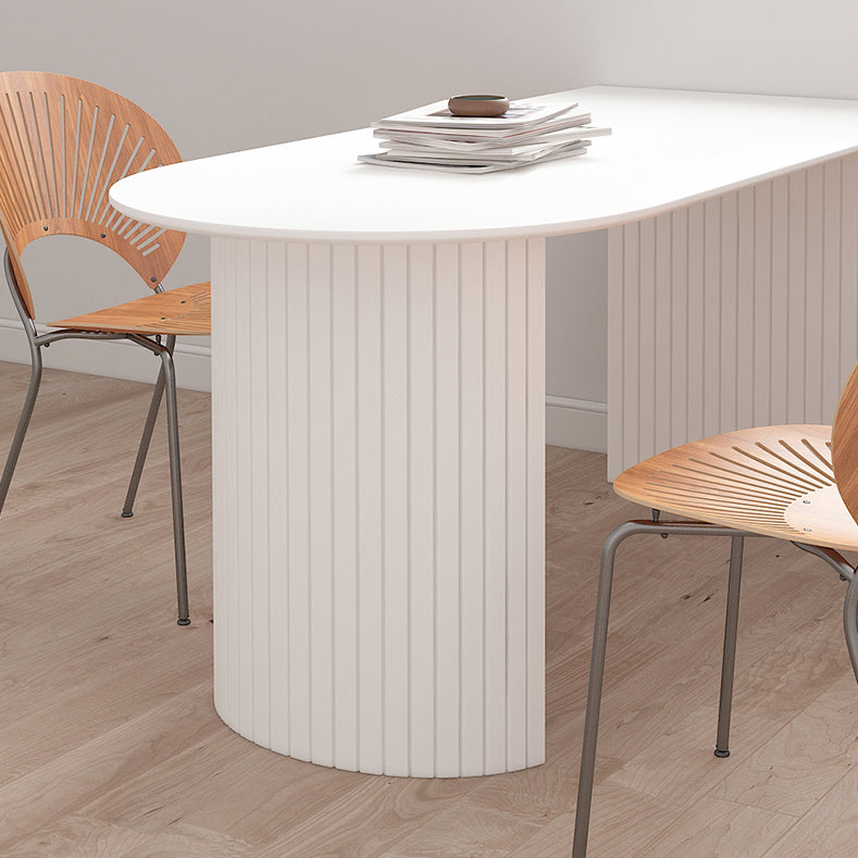 Double Pedestal Table Stone Dining Room Home Furniture with Pine Solid Wood