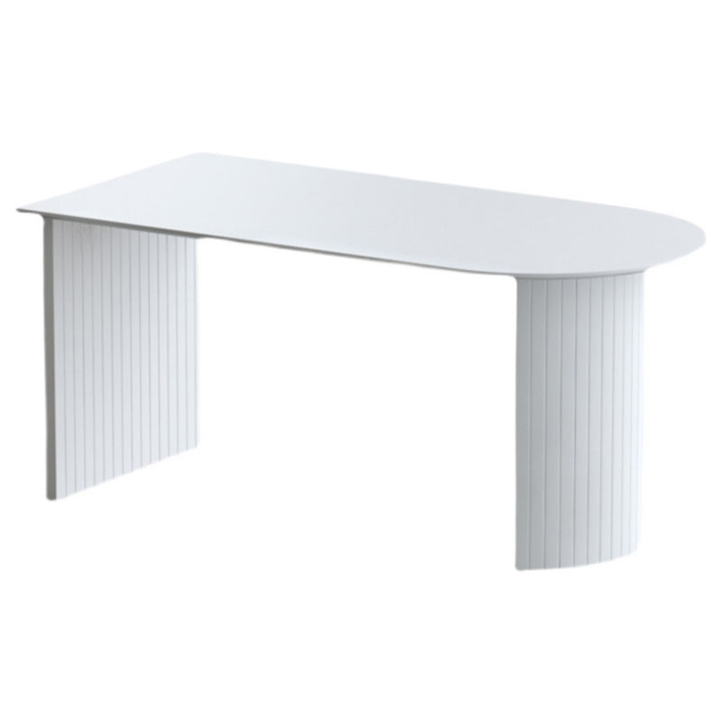 Double Pedestal Table Stone Dining Room Home Furniture with Pine Solid Wood