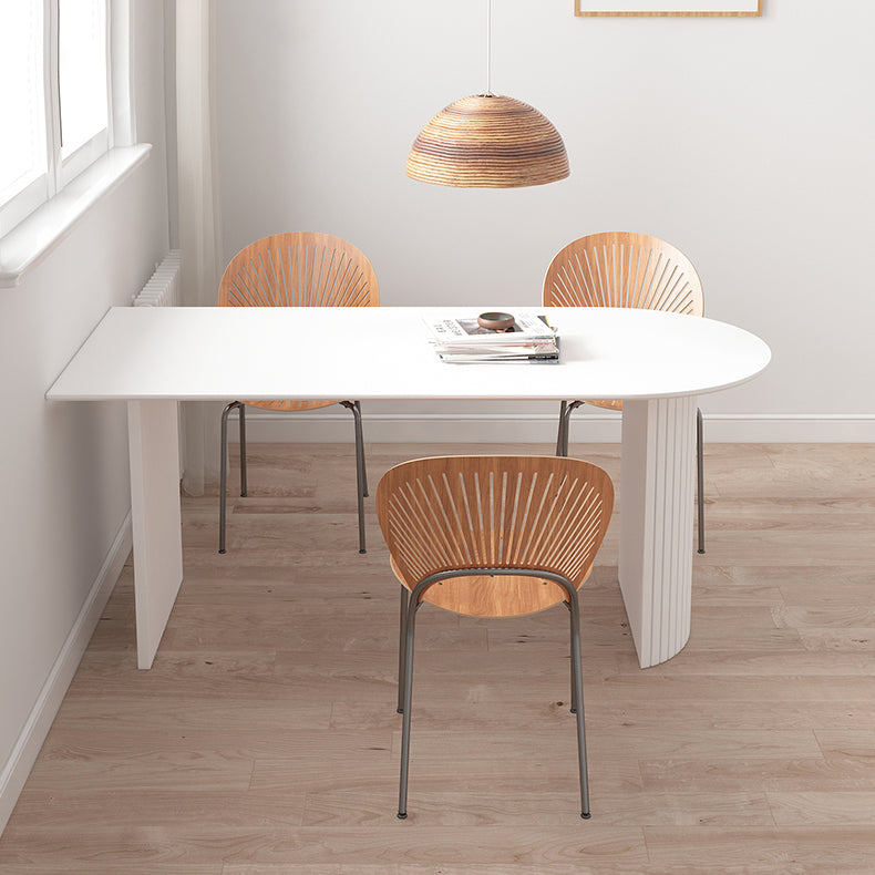 Double Pedestal Table Stone Dining Room Home Furniture with Pine Solid Wood