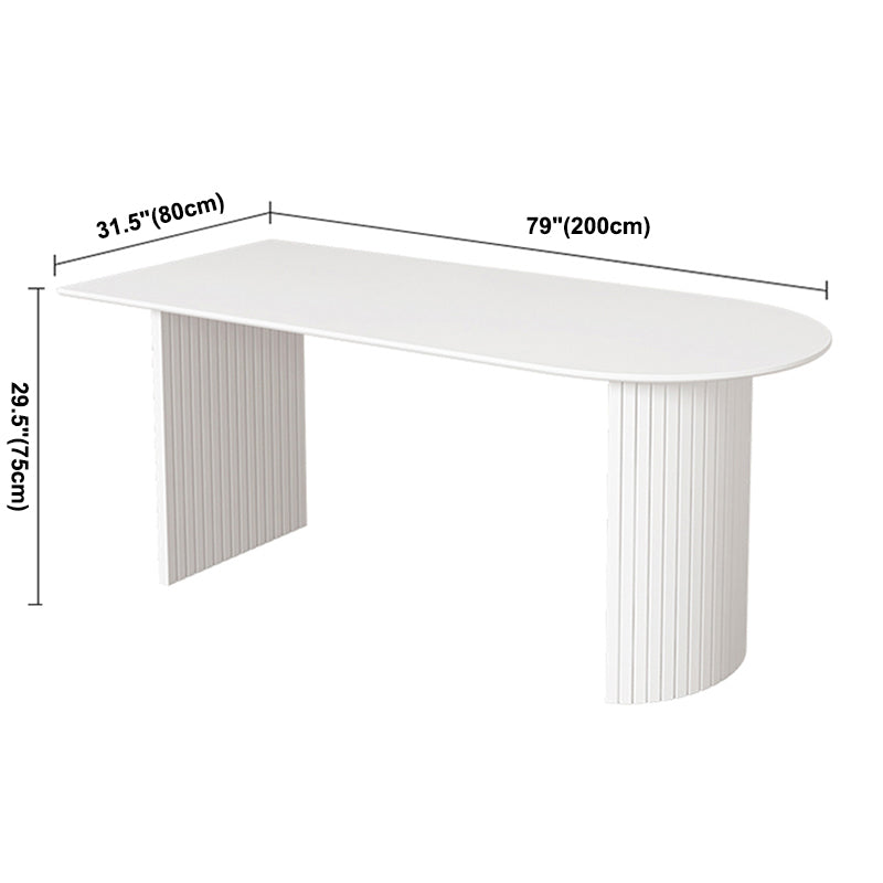 Double Pedestal Table Stone Dining Room Home Furniture with Pine Solid Wood