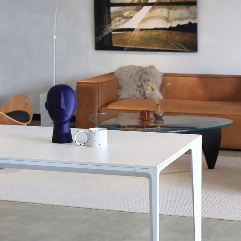 Metal Contemporary Rectangle Dining Table White Sintered Stone Table for Dining Room