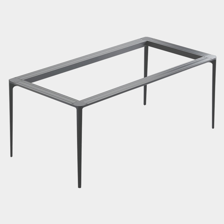 Metal Modern Rectangle Table Sintered Stone Table for Dining Room and Kitchen