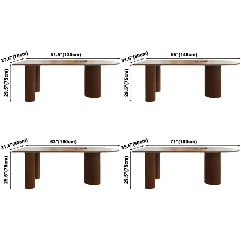 Mesa de comedor rectangular contemporánea Mesa de madera maciza para comedor