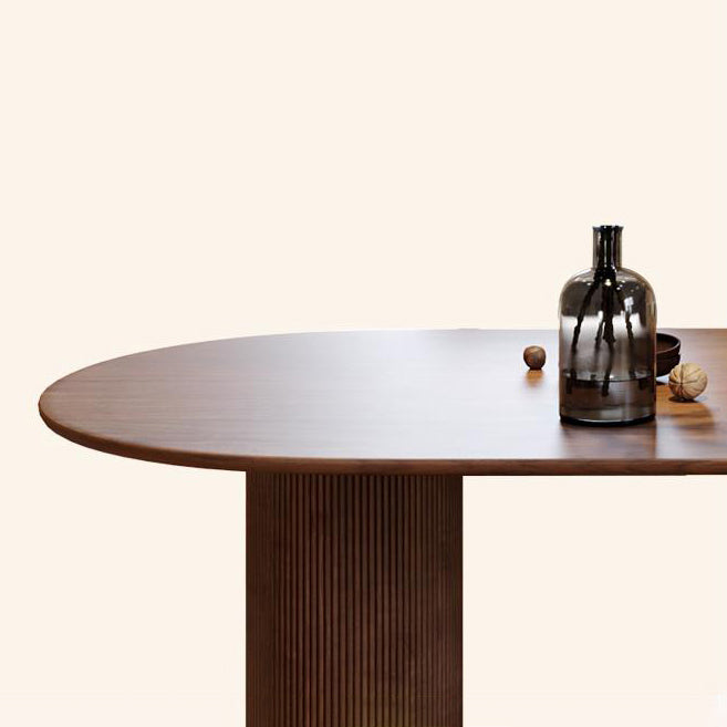 Mesa de comedor contemporánea mesa de madera maciza con 3 patas para cenar