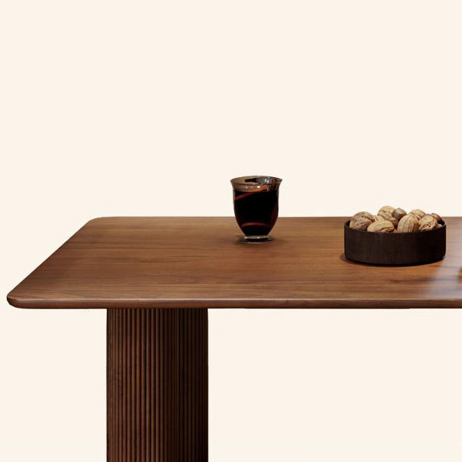 Mesa de comedor contemporánea mesa de madera maciza con 3 patas para cenar