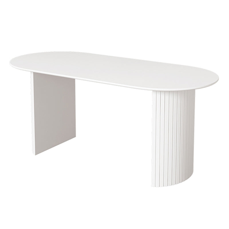 Solid Wood Contemporary Free Form Dining Table Marble Top Table for Dining Room