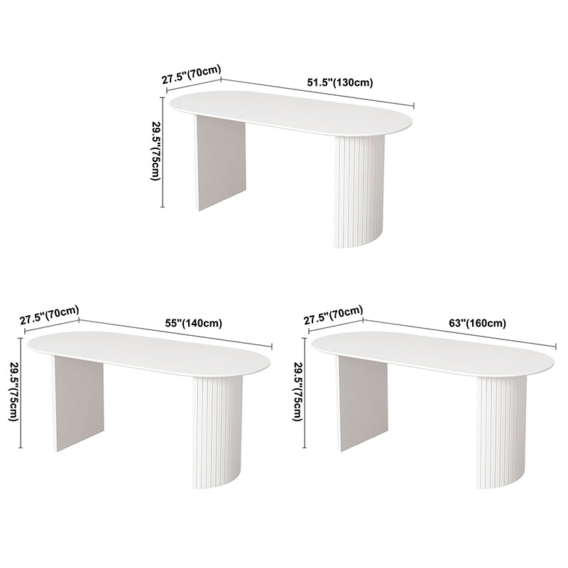 Solid Wood Contemporary Free Form Dining Table Marble Top Table for Dining Room