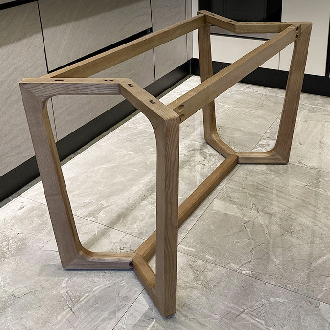 Piedina sinterizada Mesa de comedor rectangular moderno Tapa de piedra gris con base de caballete