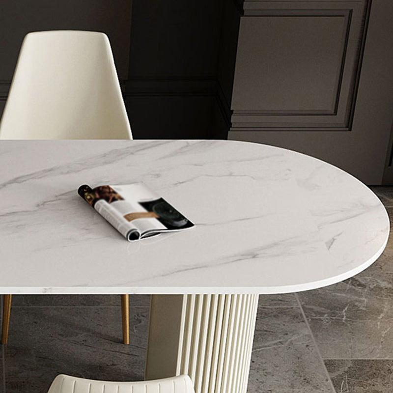 Tavolo da pranzo a forma libera contemporanea in metallo per sala da pranzo