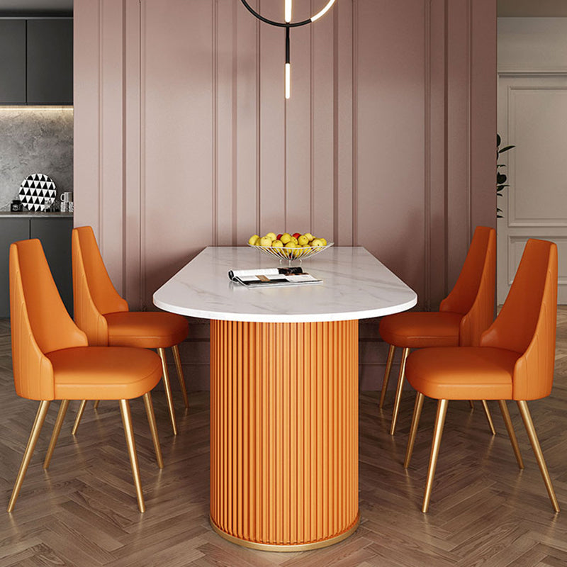 Tavolo da pranzo a forma libera contemporanea in metallo per sala da pranzo