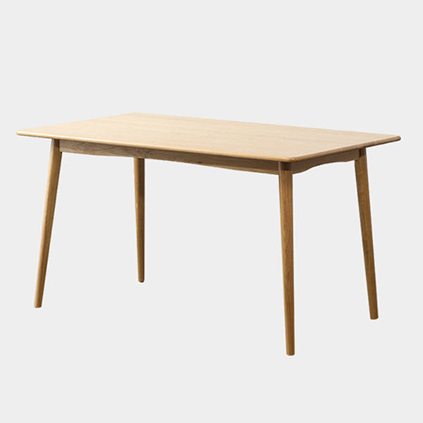 Table à manger rectangle de style contemporain table en bois massif avec 4 pieds