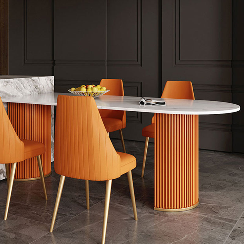 Metaal eigentijdse gratis vorm eettafel gesinterde stenen tafel voor eetkamer en keuken