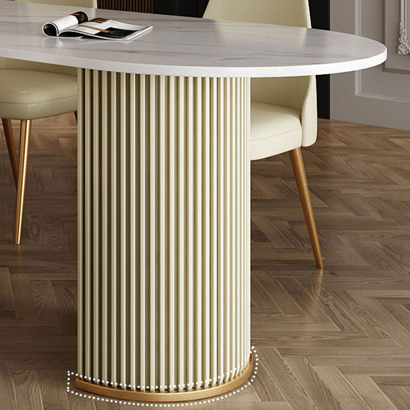 Metaal eigentijdse gratis vorm eettafel gesinterde stenen tafel voor eetkamer en keuken