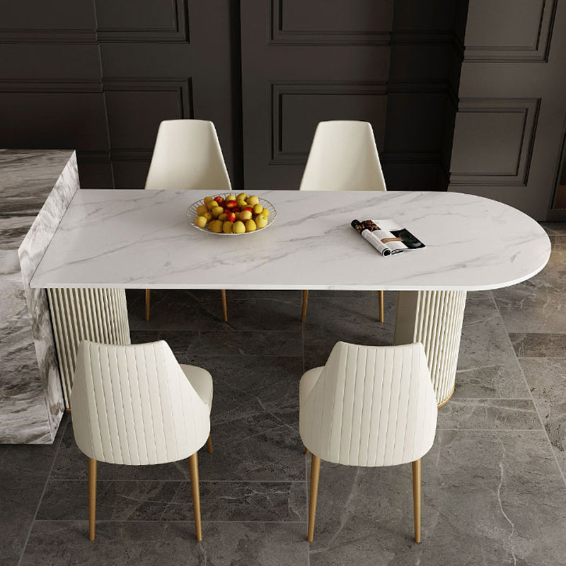 Metaal eigentijdse gratis vorm eettafel gesinterde stenen tafel voor eetkamer en keuken