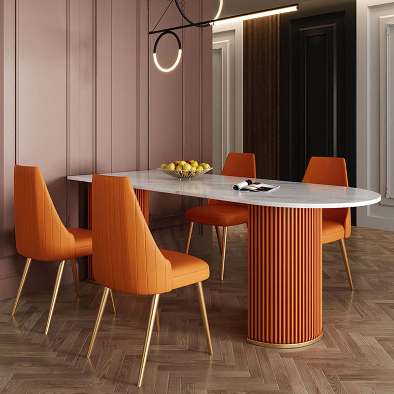 Metaal eigentijdse gratis vorm eettafel gesinterde stenen tafel voor eetkamer en keuken