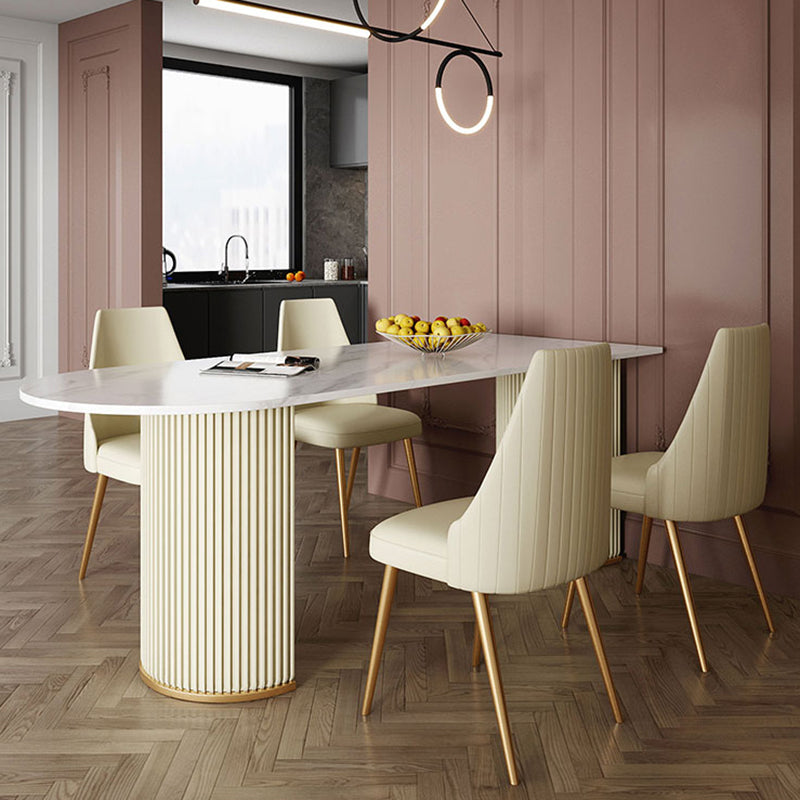 Metaal eigentijdse gratis vorm eettafel gesinterde stenen tafel voor eetkamer en keuken