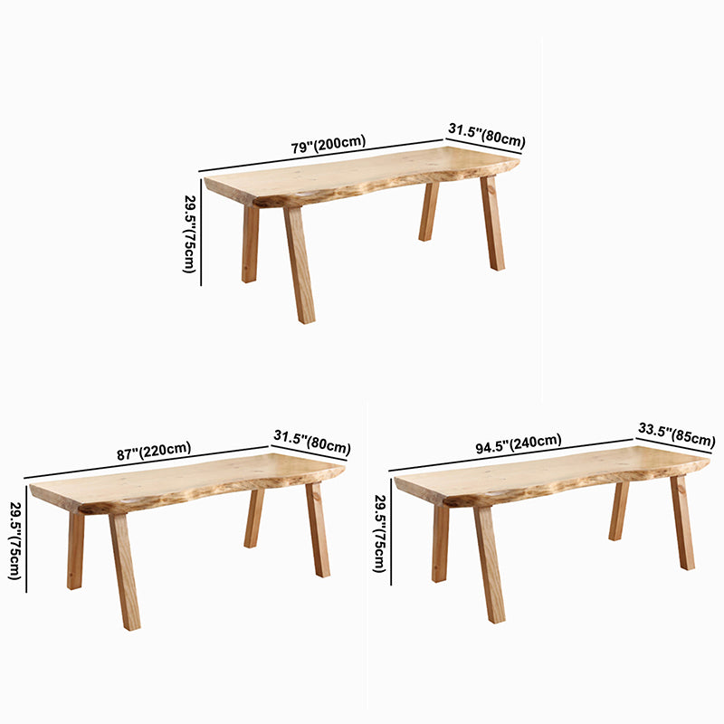 Rectangle Solid Wood Dining Table Simplicity 4 Legs Table for Dining Room