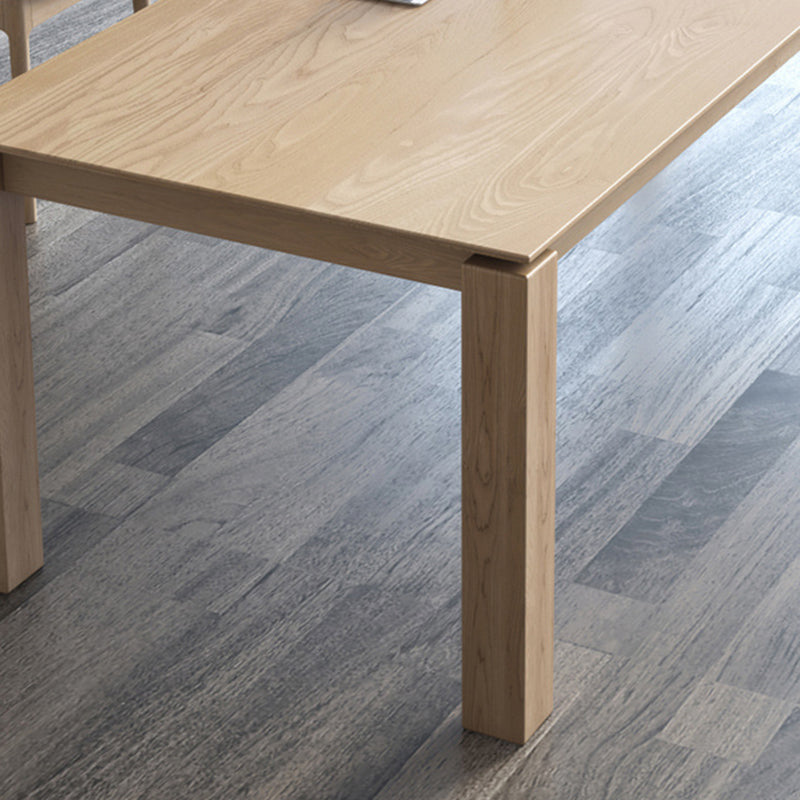 Massives Holz Rechteck Esstisch Moderne moderne Küchenholzholz mit 4 Beinen