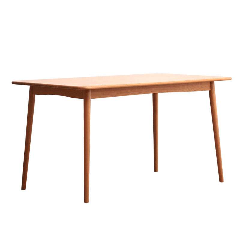 Table à manger en bois cerise moderne 4 jambes table en bois massif pour la maison