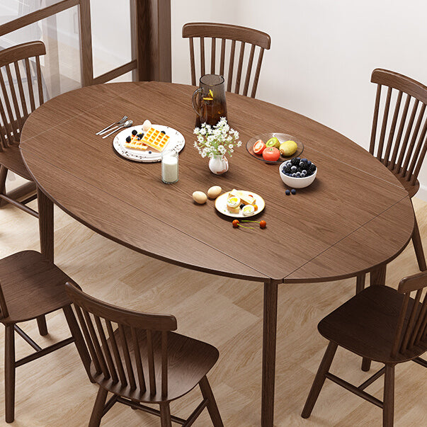 Table à manger à feuilles à feuilles drop contemporaine table en bois massif en beroufle avec 4 jambes