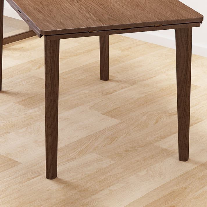 Table à manger à feuilles à feuilles drop contemporaine table en bois massif en beroufle avec 4 jambes