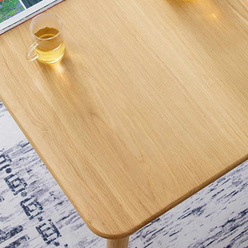 Rechthoek witte eiken vaste houten tafel moderne eettafel met 4 poten voor restaurant