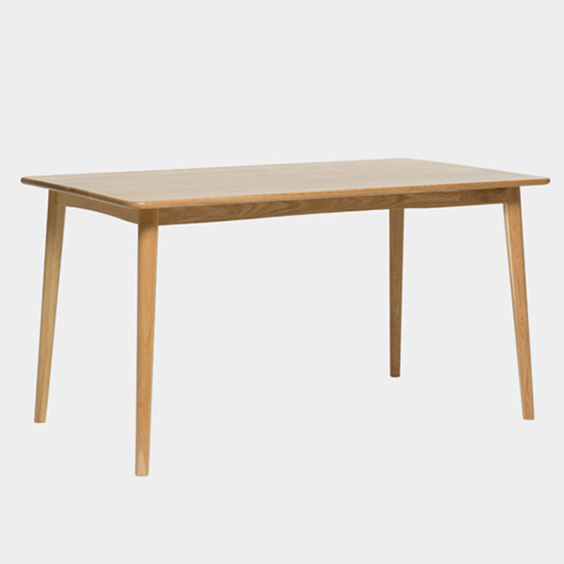 Rechthoek witte eiken vaste houten tafel moderne eettafel met 4 poten voor restaurant