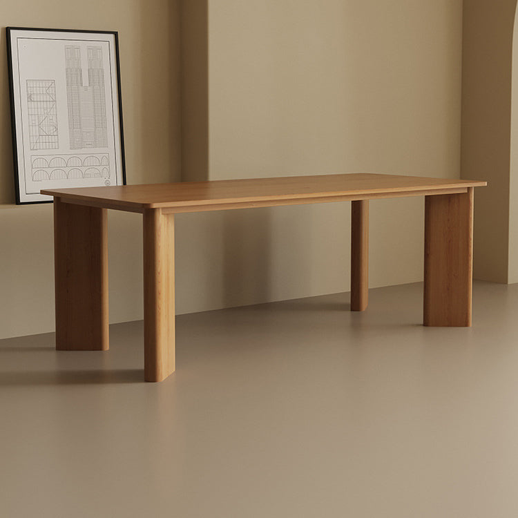 Tavolo da pranzo a rettangolo in legno massiccio moderno tavolo da cucina contemporanea con 4 gambe