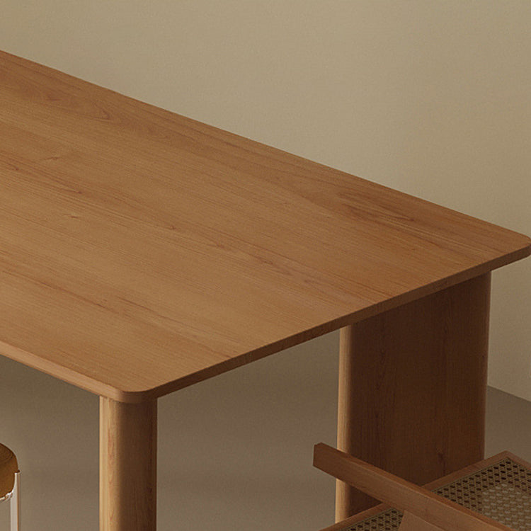 Tavolo da pranzo a rettangolo in legno massiccio moderno tavolo da cucina contemporanea con 4 gambe