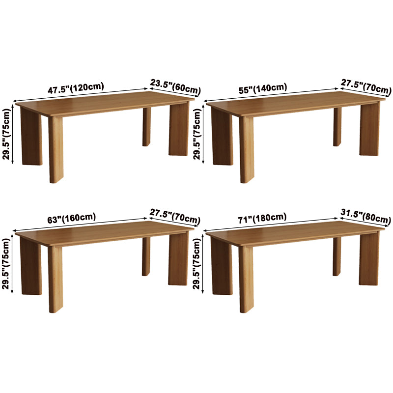 Tavolo da pranzo a rettangolo in legno massiccio moderno tavolo da cucina contemporanea con 4 gambe