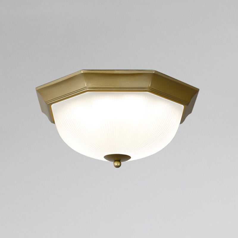 12.5" Wide Bowl Flush Mount Classic Glass Flush Ceiling Light for Entry
