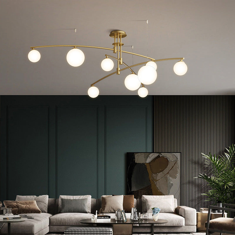 Spoetnik plafondmontage lichtarmatuur moderne stijl glazen semi-inbouwverlichting