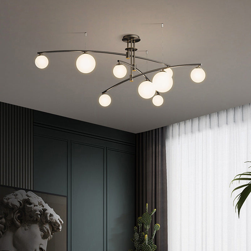 Spoetnik plafondmontage lichtarmatuur moderne stijl glazen semi-inbouwverlichting