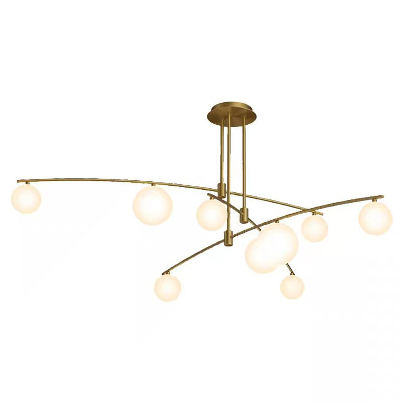 Spoetnik plafondmontage lichtarmatuur moderne stijl glazen semi-inbouwverlichting