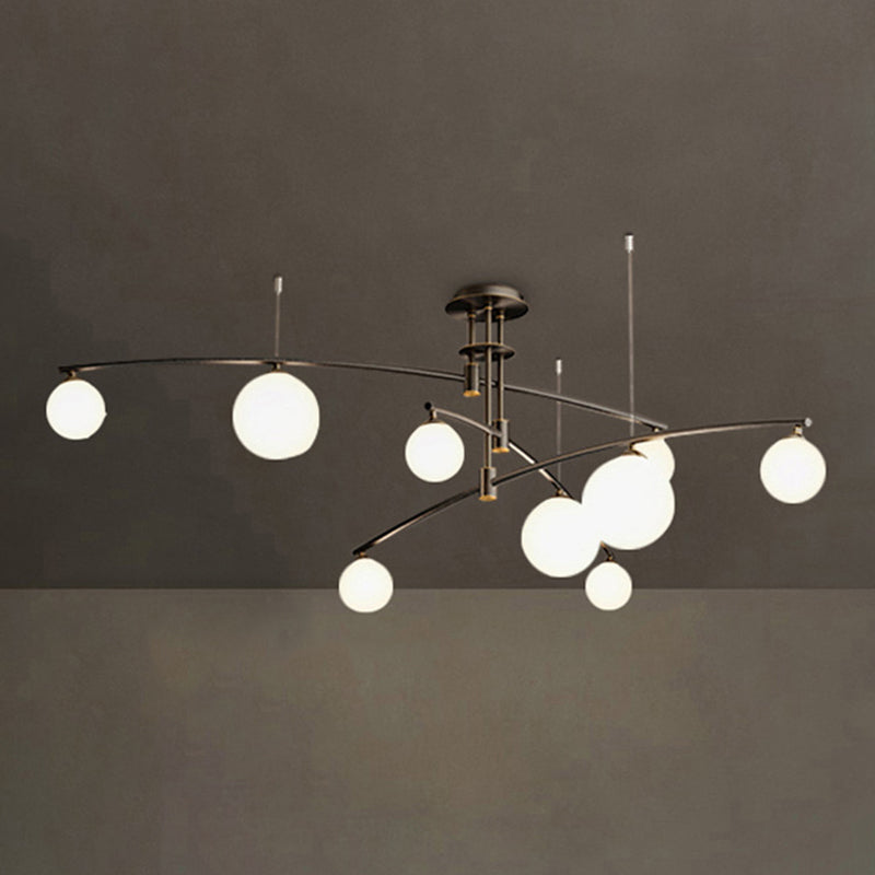 Spoetnik plafondmontage lichtarmatuur moderne stijl glazen semi-inbouwverlichting