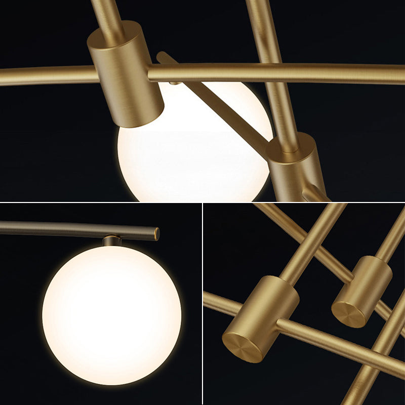 Spoetnik plafondmontage lichtarmatuur moderne stijl glazen semi-inbouwverlichting