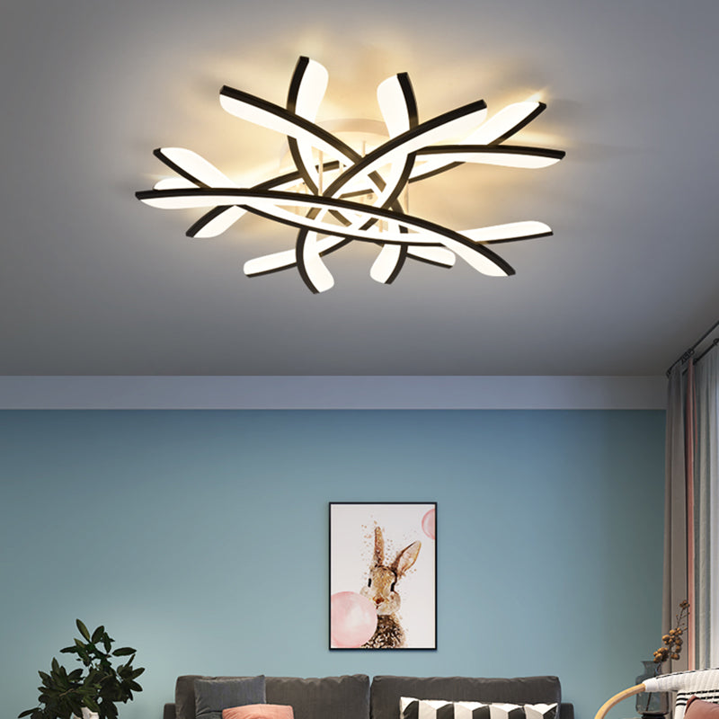 Lámpara de techo de metal con sombra, lámpara LED de estilo minimalista, lámpara semi empotrada
