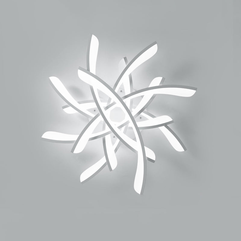 Lámpara de techo de metal con sombra, lámpara LED de estilo minimalista, lámpara semi empotrada