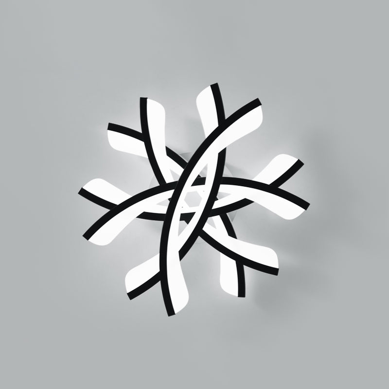 Lámpara de techo de metal con sombra, lámpara LED de estilo minimalista, lámpara semi empotrada