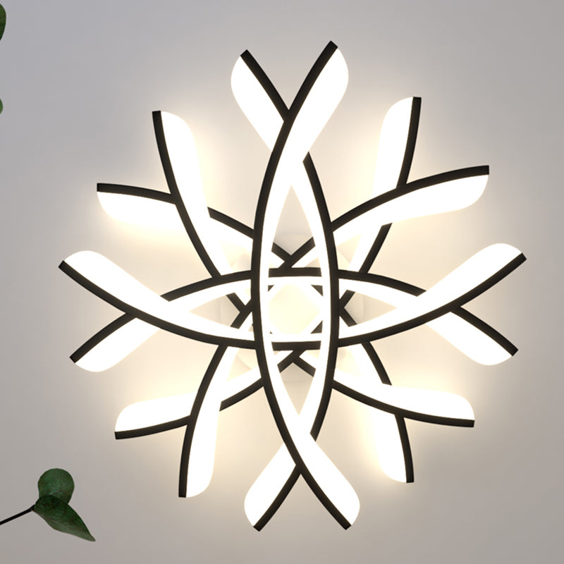 Lámpara de techo de metal con sombra, lámpara LED de estilo minimalista, lámpara semi empotrada
