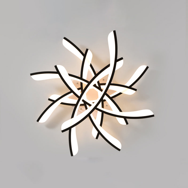 Lámpara de techo de metal con sombra, lámpara LED de estilo minimalista, lámpara semi empotrada