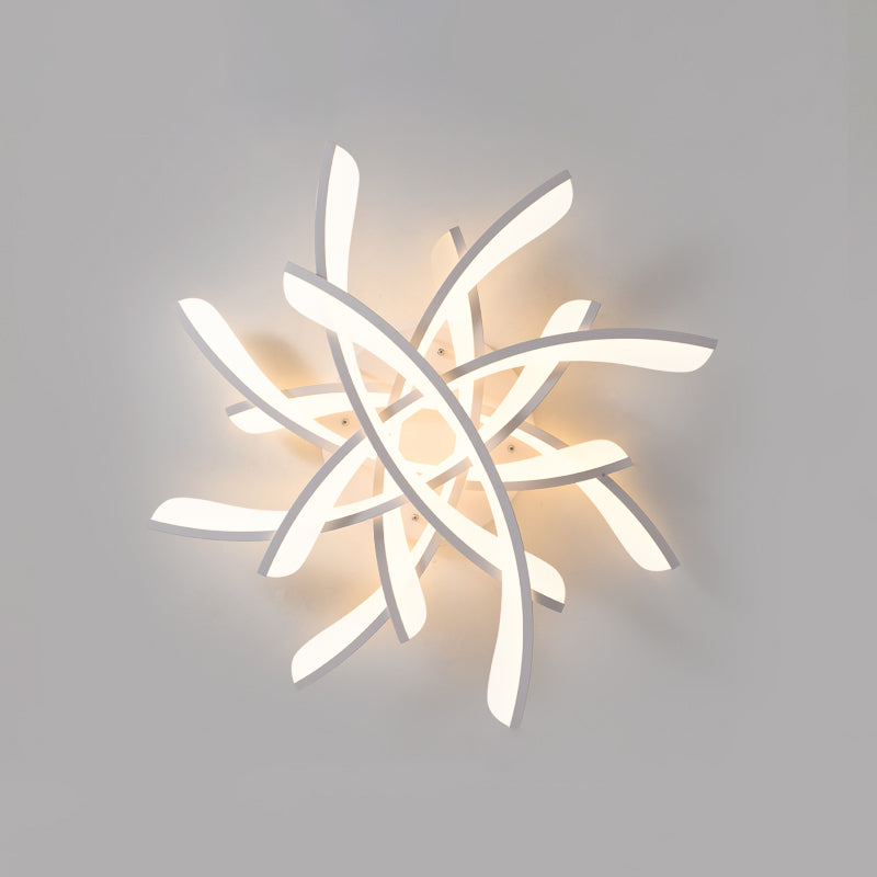 Lámpara de techo de metal con sombra, lámpara LED de estilo minimalista, lámpara semi empotrada